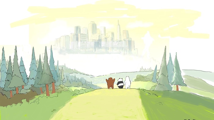 We Bare Bears, drawing, cartoon