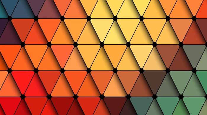colorful, abstract, triangle