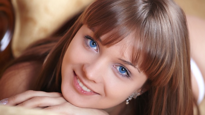 face, blue eyes, model, girl