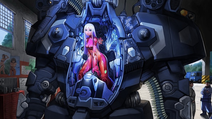 mech, anime, anime girls, original characters