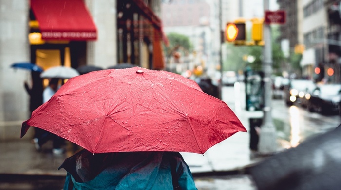 umbrella, rain, girl