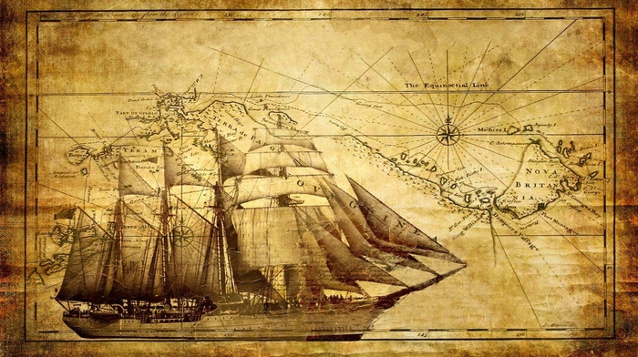 map, ship