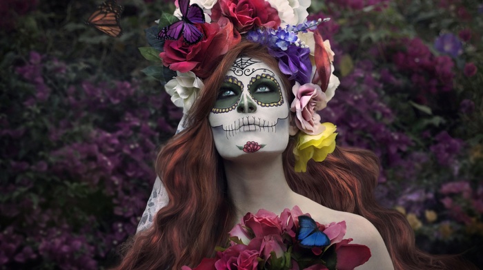 Dia de los Muertos, model, girl, makeup