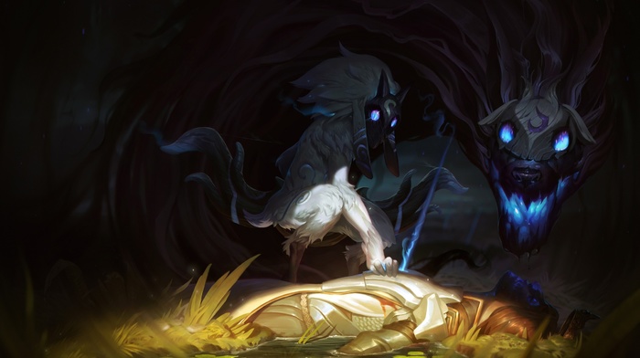 fantasy art, League of Legends, Kindred