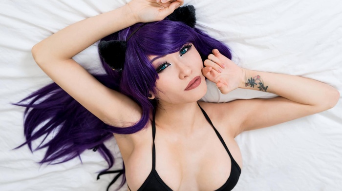 cosplay, kitty nguyen, purple hair