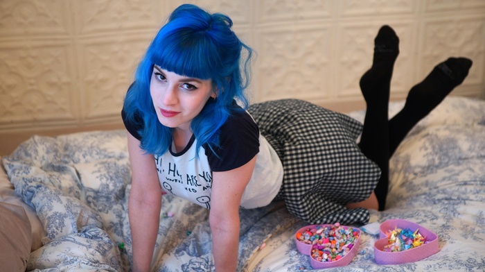 blue, Suicide Girls, dyed hair