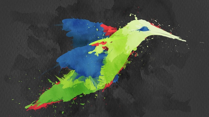 colibri bird, birds, painting