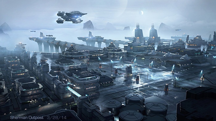 Star Citizen, video games, aircraft, science fiction, futuristic