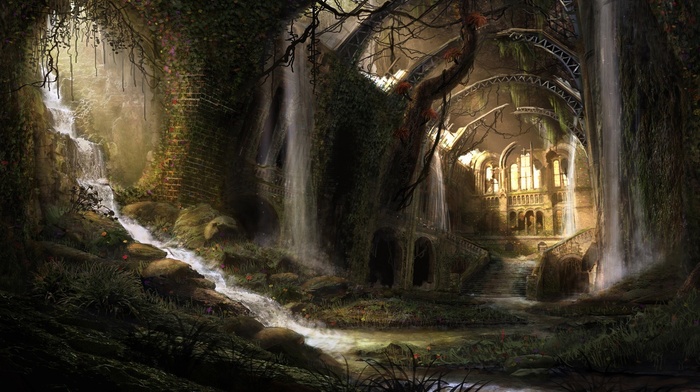 abandoned, artwork, fantasy art