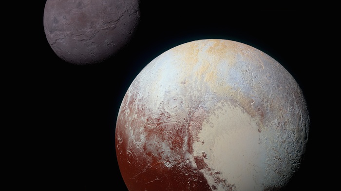 Pluto, Charon, space, universe, Solar System, astronomy
