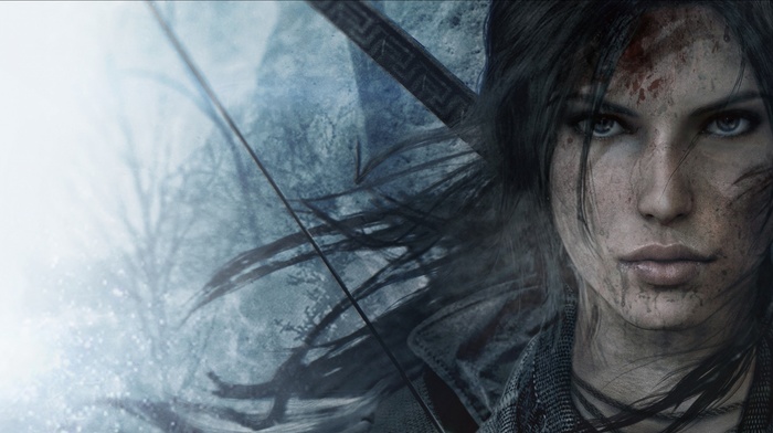 eyes, Tomb Raider, bows, Lara Croft, video games, face, Rise of the Tomb Raider, concept art, artwork