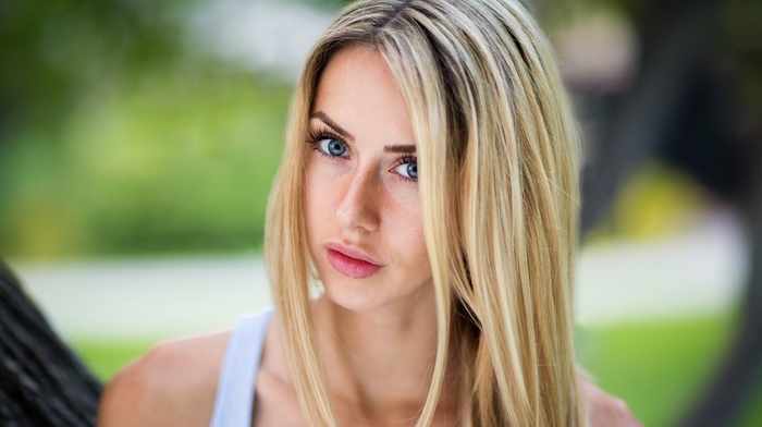face, girl, blonde, portrait