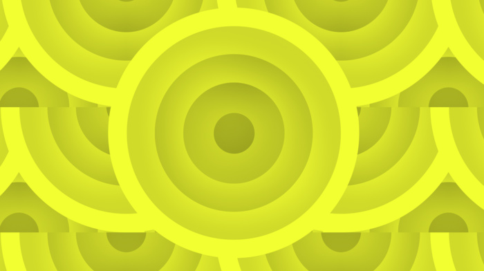 Circles, pattern, yellow, shapes