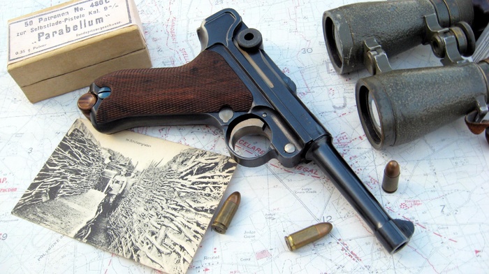 gun, pistol, World War I, Luger P08