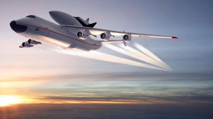 space shuttle, aircraft, Antonov An, 225, 225 Mriya