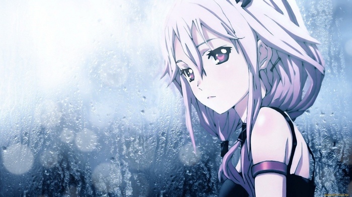 anime, Inori Yuzuriha, rain, Guilty Crown