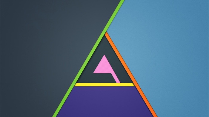 colorful, music, Aimp, triangle, minimalism