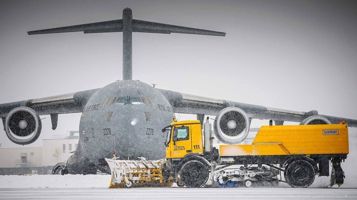 military, snow, US Air Force, Boeing C, 17 Globemaster III