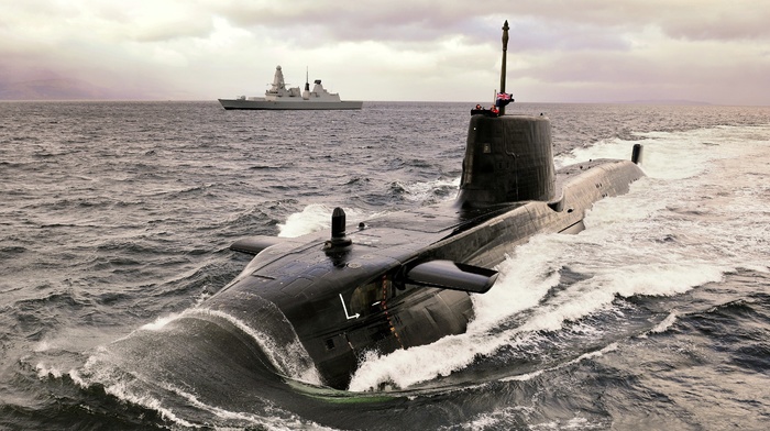 Royal Navy, military, Destroyer, submarine, ship, navy, Astute, class submarine