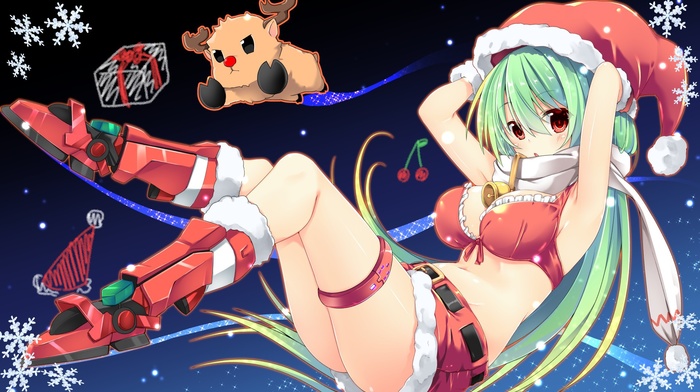 original characters, Christmas, anime, anime girls