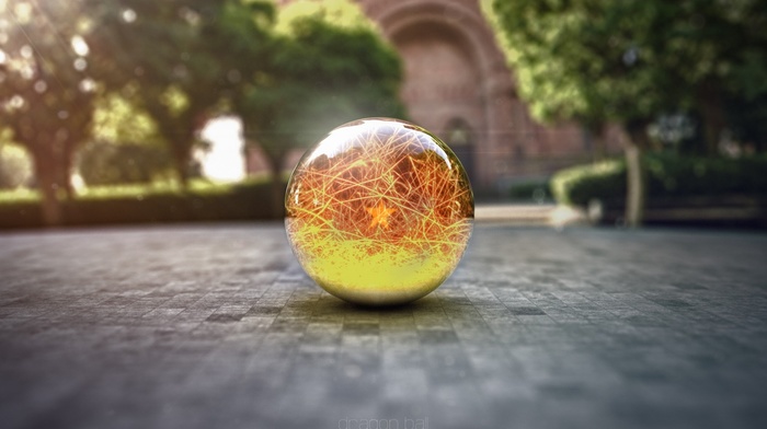 marble, sphere, Dragon Ball, digital art