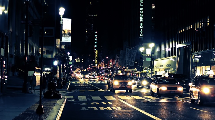 night, New York City