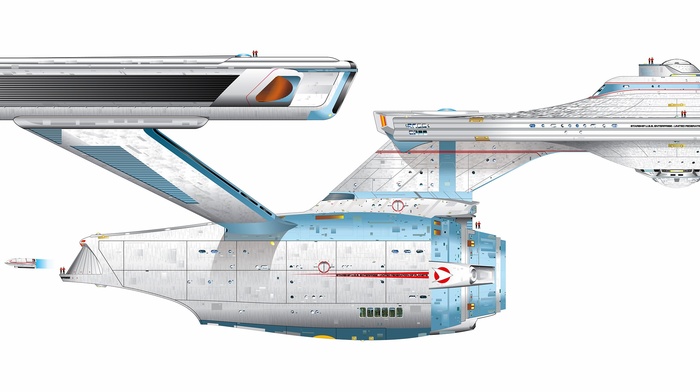 multiple display, Star Trek, USS Enterprise spaceship, simple background
