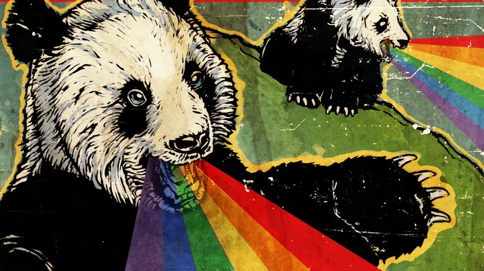 rainbows, panda