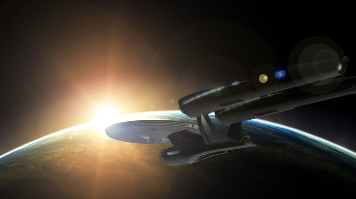 USS Enterprise spaceship, space, Star Trek