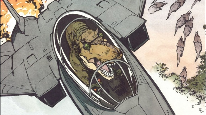 airplane, Tyrannosaurus rex