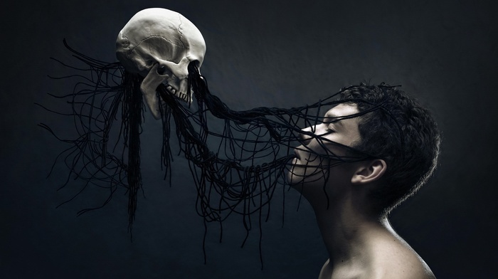 death, men, Gothic, digital art, fantasy art, skull, spooky