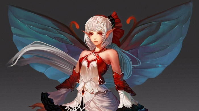 anime girls, fantasy art, wings, anime