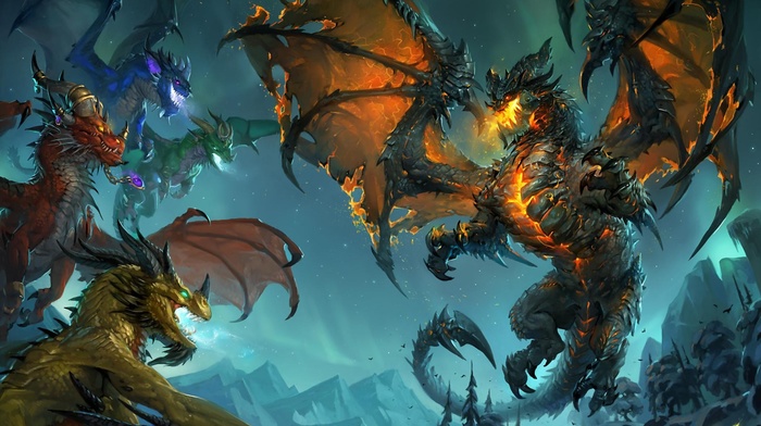 dragon, World of Warcraft, fantasy art, World of Warcraft Cataclysm