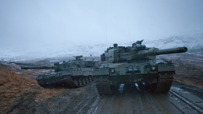 tank, Norwegian Army, military, Leopard 2, Norway