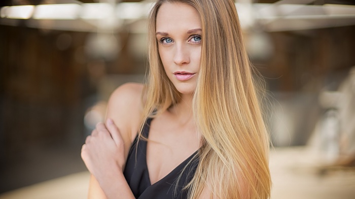 face, blonde, portrait, girl