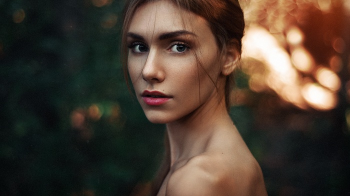 portrait, girl, face