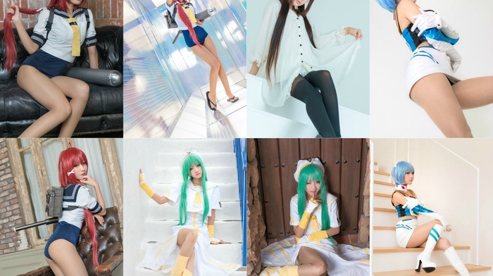 cosplay, Asian, collage