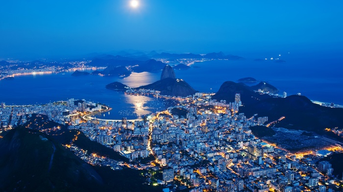 night, Rio de Janeiro, city