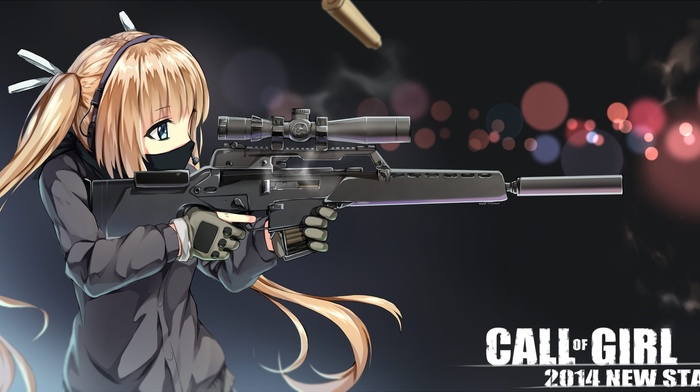 girl with guns, anime, anime girls