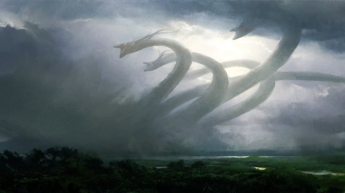 fantasy art, magic the gathering, hydra, artwork