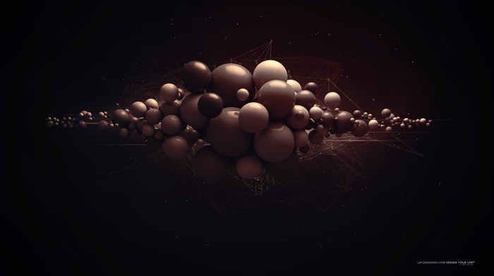 sphere, digital art, dark