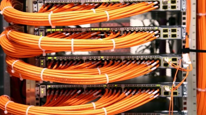server, network, wires