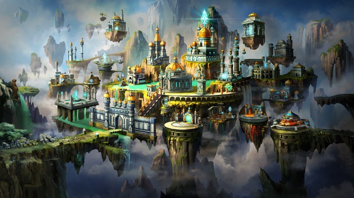 fantasy art, city, Might  Magic Heroes VII, artwork