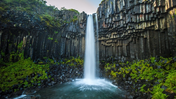 landscape, waterfall, nature