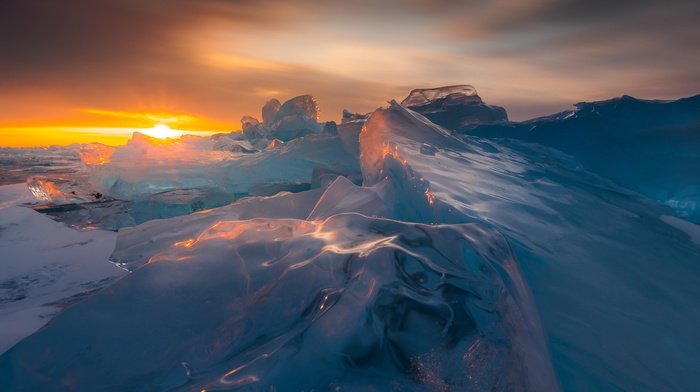 landscape, ice