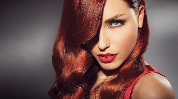 redhead, face, portrait, girl