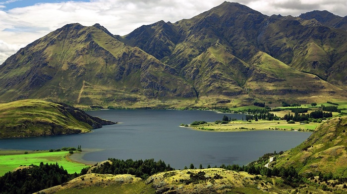 landscape, nature, mountain, water