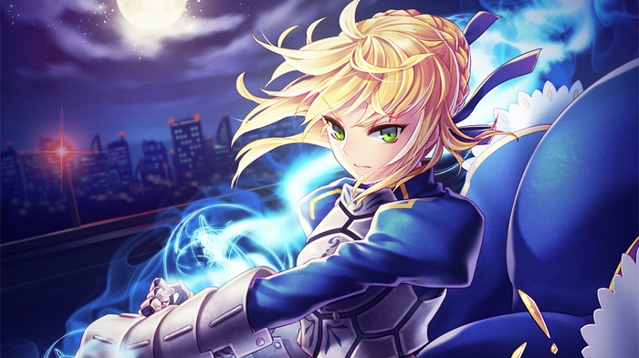 Saber, fate series, artwork, anime, anime girls