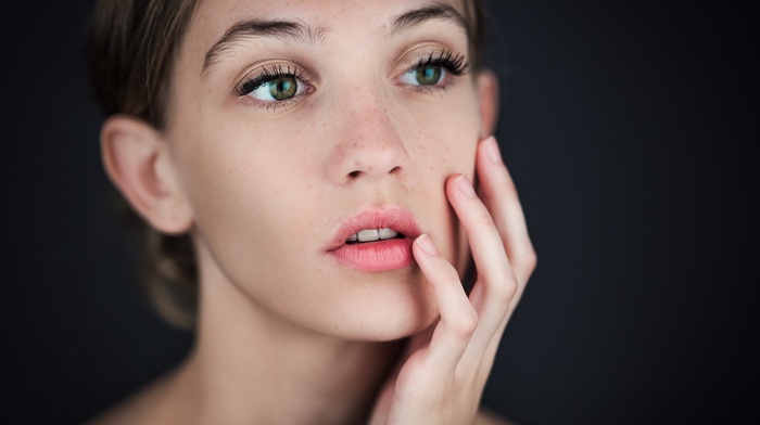 model, face, portrait, girl