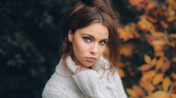 portrait, girl, blue eyes, face